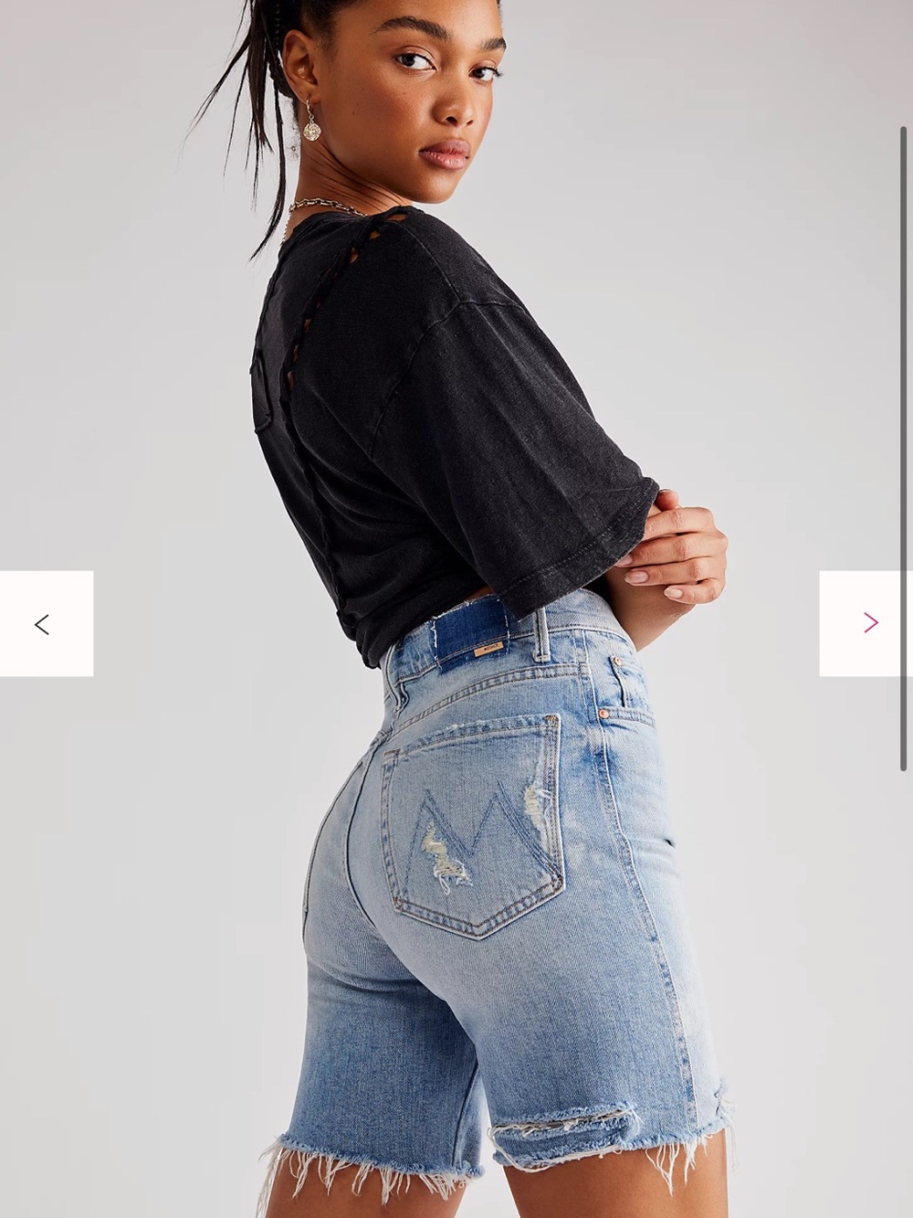 MOTHER High-Waisted Smokin' Fray Shorts - Picture 11 of 12